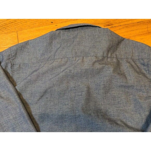 Men's Craft And Flow Button Down Flip Cuff Long Sleeve Shirt Blue Size XL EUC - Picture 10 of 10